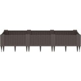  Vrtna sadilica s klinovima smeđa 125 x 40 x 28 5 cm PP | shoptok.hr