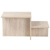 Hanah home stočić za dnevnu sobu harmony - travertine travertine coffee table | Eponuda.com