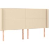  Box spring postelja z vzmetnico LED krem 200x200 cm blago, (20761152) | Shoptok.si