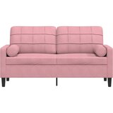  Dvosjed s ukrasnim jastucima ružičasti 140 cm baršunasti | shoptok.hr
