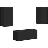  Komplet TV omaric 2 pcs Črna Konstruiran les, (5000132353) | Shoptok.si