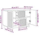  Kreveta Dimljeni hrast 89 x 34,5 x 60 cm Konstruirano drvo | shoptok.hr