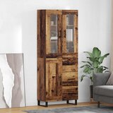 vidaXL Highboard s ladicama 2 pcs Staro drvo Inženjerska drva i staklo | shoptok.hr
