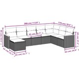  8-dijelni set vrtnih sofa od poliratana s jastucima bež | shoptok.hr