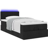  Otomanski krevet s madracem crni 90x200 cm tkanine | shoptok.hr