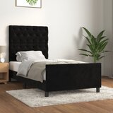  Okvir za krevet s uzglavljem crni 80x200 cm baršunasti Cijene