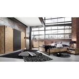 MID.YOU POSTELJA 180 cm x 200 cm , leseni material barve grafita, barve hrasta | Shoptok.si