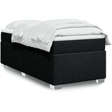 vidaXL Box spring postelja z vzmetnico črna 100x200 cm blago | Shoptok.si