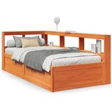  Krevet s regalom za knjige bez madraca 90 x 200 cm od borovine | shoptok.hr