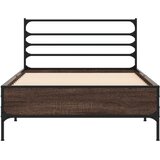  Okvir krevet boja hrasta 90 x 190 cm konstruirano drvo i metal | shoptok.hr
