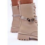 Boto Women's Embellished Leather Boots Workery Beige Totah | ePonuda.com