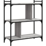 Maison Chic Knjižna omara - Knjižni regal 3-nadstropna siva sonoma 76x32x88 cm inž. les, (21724609) Cene