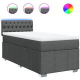 Maison Chic Box spring postelja - Vzmetna postelja z vzmetnico temno siva 90x190 cm blago SL4762, (21903066) | Shoptok.si