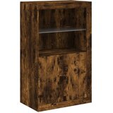  Komoda s LED svjetlima boja dimljenog hrasta 202x37x100 cm | shoptok.hr