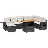  9-dijelni set vrtnih sofa s jastucima crni od poliratana Crna 100 x 55 x 73 cm | Shoptok.si