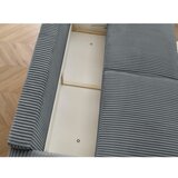 Bobochic Paris Temno siva raztegljiva/s prostorom za shranjevanje sedežna garnitura iz rebrastega žameta 244 cm Chelsea – | Shoptok.si