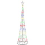 vidaXL LED božično drevesce večbarvno 138.5 x 138.5 x 399 cm Kovina | Shoptok.si