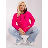 Fashion Hunters Basic fuchsia-sized sweatshirt plus with pocket cene