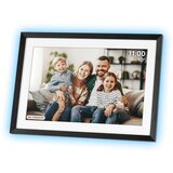 Touch digitalni foto okvir Wi-Fi 10,1" črn APP z LED RGB osvetlitvijo ozadja Cene