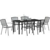  Vrtni set za objed 7 pcs Antracit Čelik s prahom premazan | Eponuda.ba