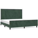  Okvir za krevet s uzglavljem tamnozeleni 160x200 cm baršunasti | shoptok.hr