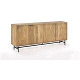 Marckeric Niska komoda od masivnog manga u prirodnoj boji 190x85 cm Mundra – | shoptok.hr