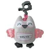 plišana glazbena igračka - Owl Grey & Pink