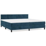  Krevet s oprugama i madracem tamnoplavi 200x200 cm baršunasti | shoptok.hr