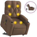 Maison Chic Električni masažni naslanjač - Relax naslanjač s funkcijo vstajanja rjav, (22061221) Cene