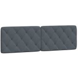 Maison Chic posteljno vzglavje - vzglavna omarica - vzglavna stranica temno siva 160 cm žamet, (21704199) | Shoptok.si