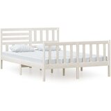  Posteljni okvir bel iz trdnega lesa 140x200 cm, (20646939) | Shoptok.si