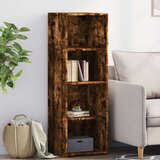 vidaXL Visoka omara dimljeni hrast 40x41x124 cm inženirski les | Shoptok.si