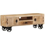 vidaXL tv ormarić s kotačima 110 x 30 x 37 cm od grubog drva manga | shoptok.hr