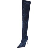 Nasty Gal Čizme iznad koljena mornarsko plava / plavi traper | shoptok.hr
