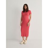 Reserved midi obleka iz džersija - oranžna | Shoptok.si