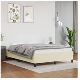 vidaXL Posteljni okvir krem 140x190 cm umetno usnje Cene