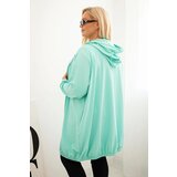Kesi Plus Size women's cotton hoodie with a zipper mint | shoptok.hr