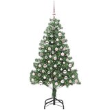 vidaXL Božično drevo med 300 LED z stojalom Zelena 210 cm PVC | Shoptok.si