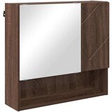 vidaXL Ogledalna omara Rjavi hrast 59 x 17 x 55 cm Konstruiran les | Shoptok.si