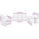  3-dijelni set sofa s jastucima smeđi od tkanine | Eponuda.ba