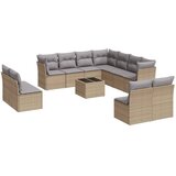  12-dijelni set vrtnih sofa od poliratana s jastucima bež | shoptok.hr