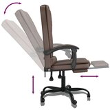  Masažni pisarniški stol rjavo umetno usnje, (20669233) | Shoptok.si