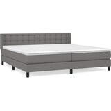  Krevet s oprugama i madracem tamnosivi 200 x 200 cm od tkanine | shoptok.hr