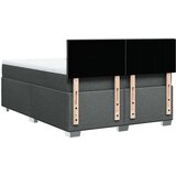 vidaXL Box spring postelja z vzmetnico temno siva 140x200 cm blago | Shoptok.si