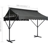  Samostojeća tenda 300 x 300 cm antracit | shoptok.hr