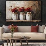  Rustično slikarstvo | Divlje cveće u vazi | 100% originalna akrilna slika | ePonuda.com