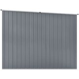 vidaXL Vrtna lopa siva 195x198x159 cm pocinkano jeklo | Shoptok.si