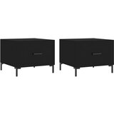 vidaXL Klubske mizice 2 kosa črne 50x50x40 cm inženirski les, (20797524) | Shoptok.si
