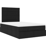 vidaXL Otomanski okvir kreveta s madraca crni 120x190 cm od tkanine | shoptok.hr