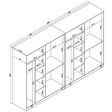 Hanah home Ormar Kardelen 1600-128, 280x180x51.8 cm, Bijeli | Eponuda.ba